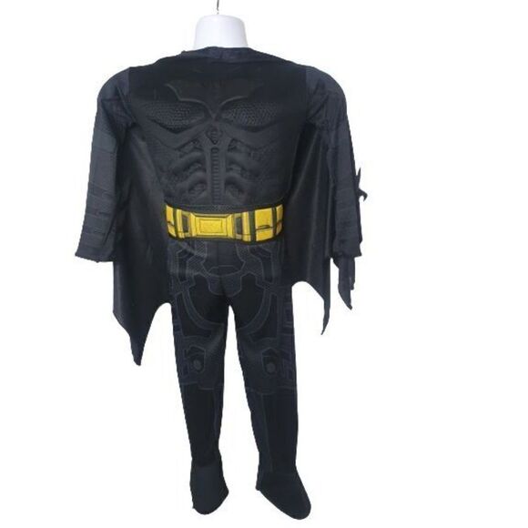 Batman Costume Boy's Medium Molded Chest Jumpsuit Cape Mask NWOT - Picture 3 of 7